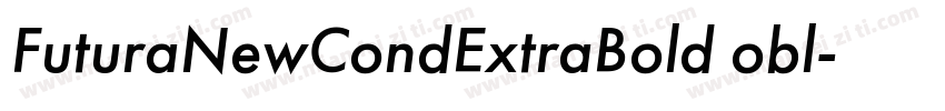 FuturaNewCondExtraBold obl字体转换